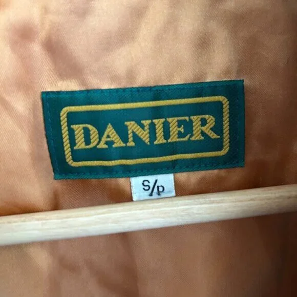 Vintage Danier Camel Leather Croco Crop Blazer - Picture 6 of 9